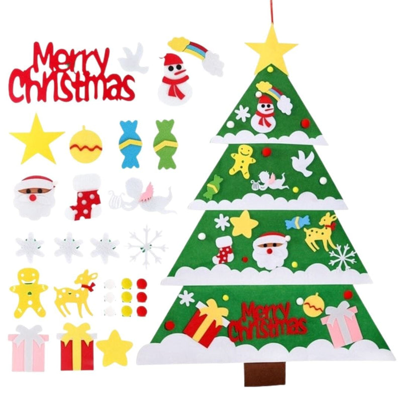 Árvore de Natal | Árvore de Natal Infantil DIY Árvore de Natal | Árvore de Natal Infantil DIY | GA Loja Casa Inovare Modelo 6 - 34 Peças 