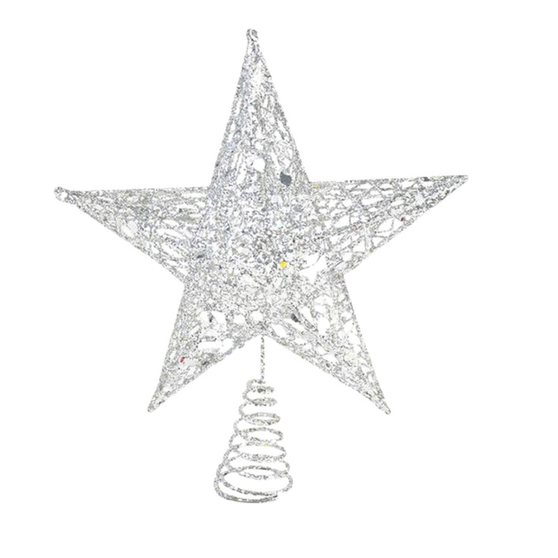 Estrela para Árvore de Natal | Decoração de Natal Estrela para Árvore de Natal | Decoração de Natal | GA Loja Casa Inovare Prata - 20cm 