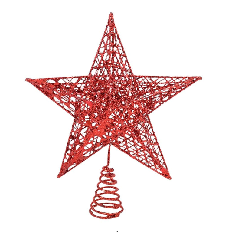 Estrela para Árvore de Natal | Decoração de Natal Estrela para Árvore de Natal | Decoração de Natal | GA Loja Casa Inovare Vermelho - 20cm 