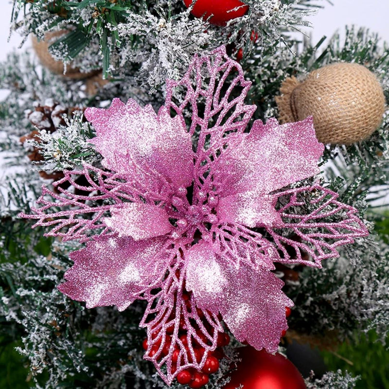 Flores de Natal | 5 Peças | Decoração de Natal Flores de Natal | 5 Peças | Decoração de Natal | GA Loja Casa Inovare 